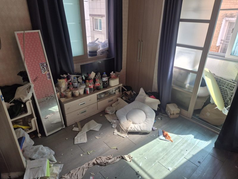 쓰레기집청소 작업 전 현장 사진