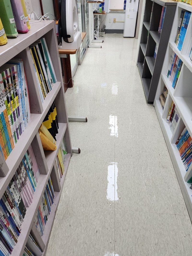 학원청소 작업 후 현장 사진