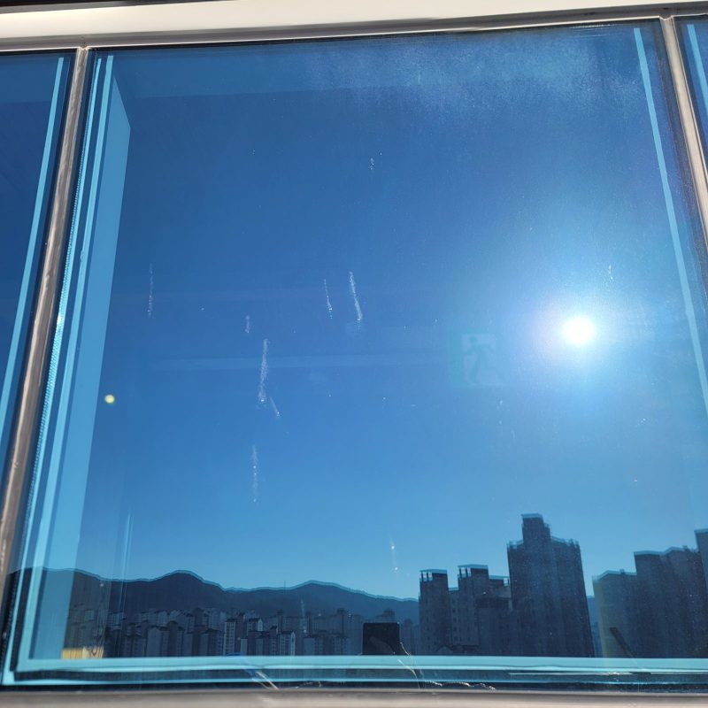 유리창청소 작업 후 현장 사진