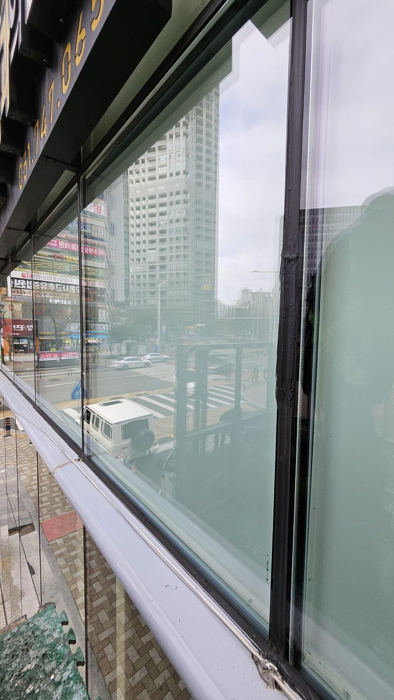남구 유리창청소 작업 후 현장 사진