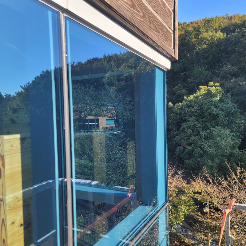 동구 유리창청소 작업 후 현장 사진