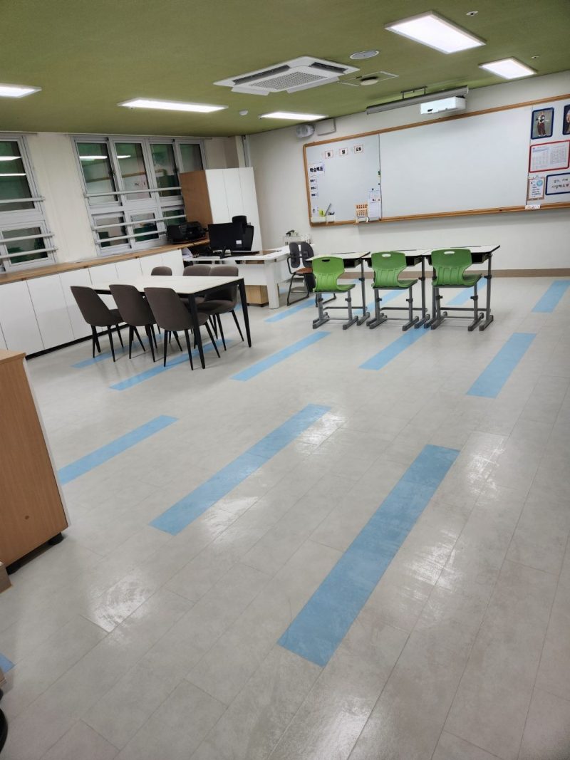 거창군 학교청소 작업 후 현장 사진
