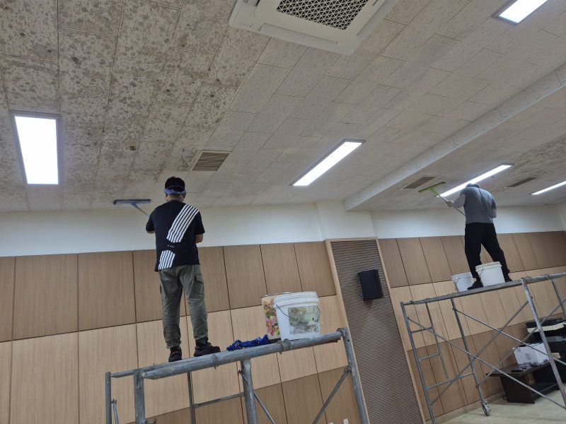 장산 곰팡이제거 작업 중 현장 사진
