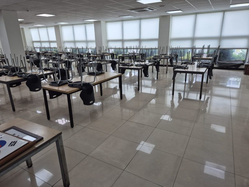 북구 학교청소 작업 후 현장 사진