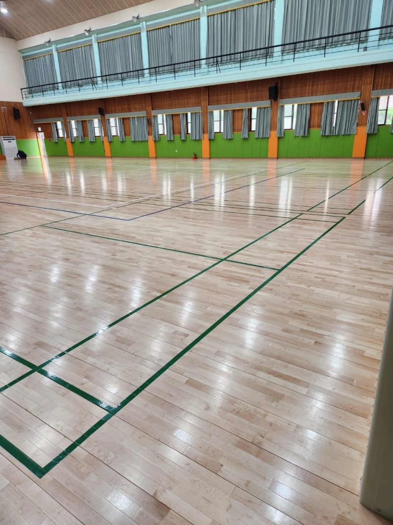 학교청소 작업 후 현장 사진