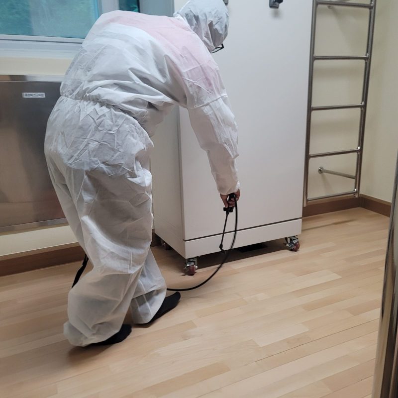 서구 학교청소 작업 중 현장 사진
