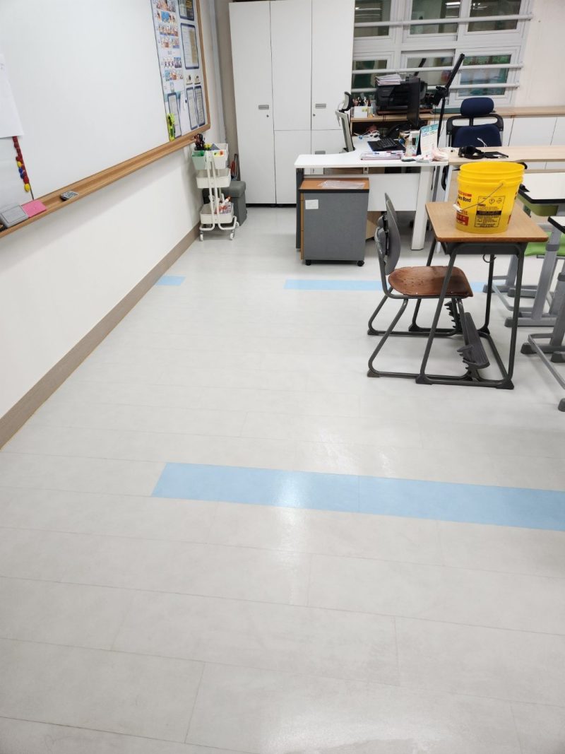 사하구 학교청소 작업 후 현장 사진