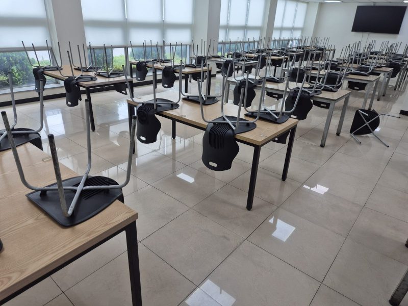 울산광역시 학교청소 작업 후 현장 사진