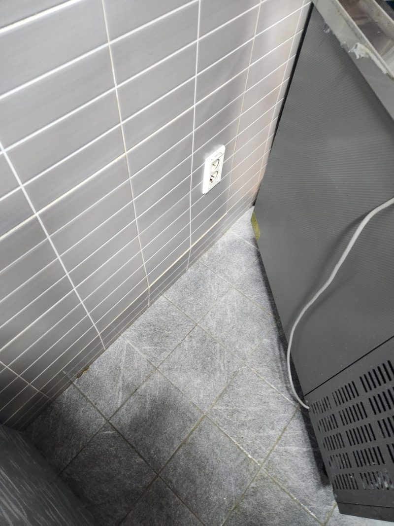 식당청소 작업 후 현장 사진