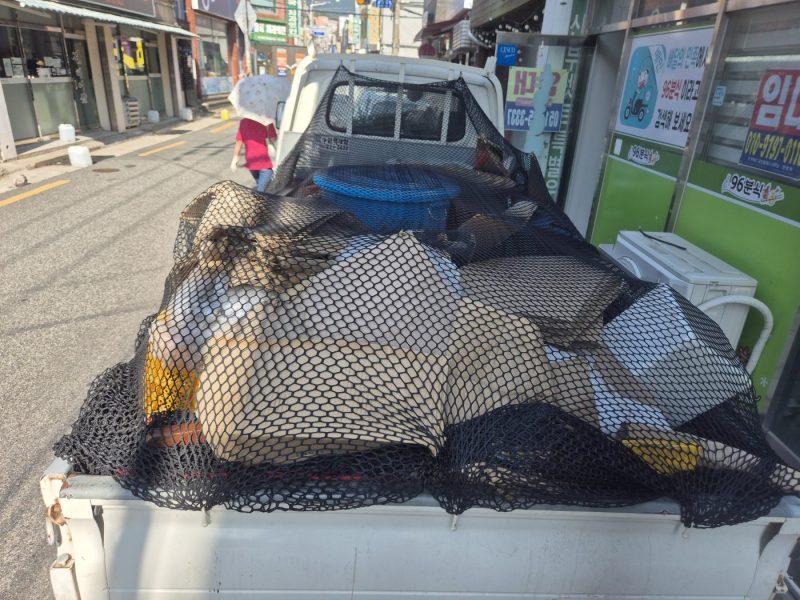 수영구 폐기물 처리 작업 중 현장 사진