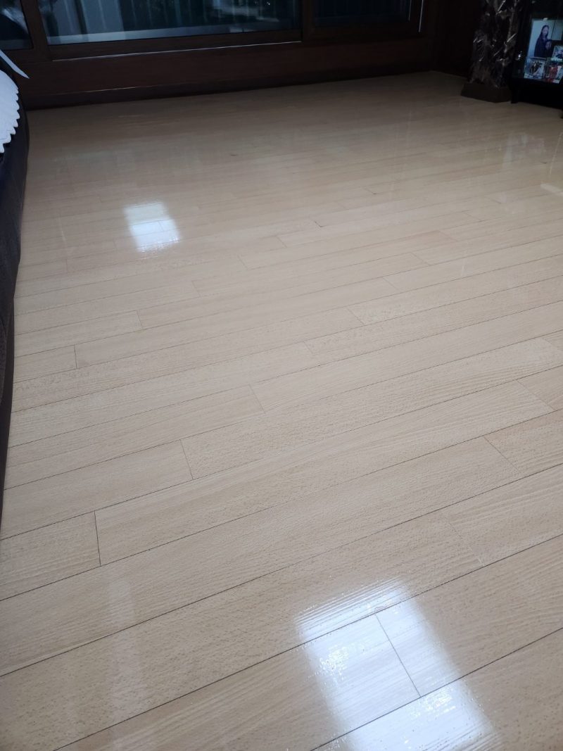 마루코팅 작업 후 현장 사진